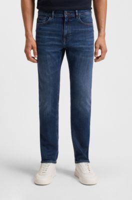 Delaware slim-fit jeans in blue comfort-stretch denim, Dark Blue