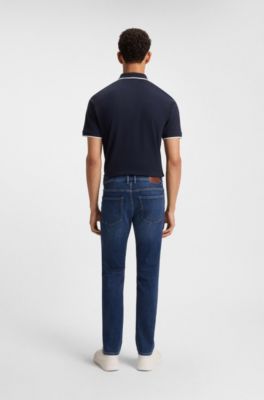 Delaware slim-fit jeans in blue comfort-stretch denim, Dark Blue