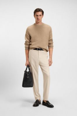 Tapered-fit trousers with cargo pockets, Beige