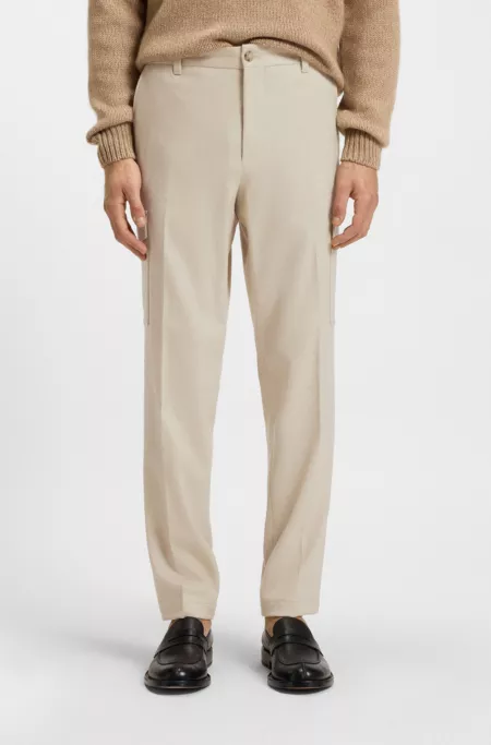 Tapered-fit trousers with cargo pockets