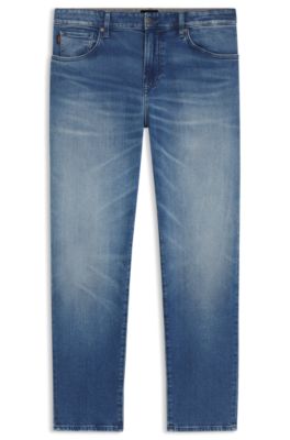 Maine regular-fit jeans in blue comfort-stretch denim, Blue