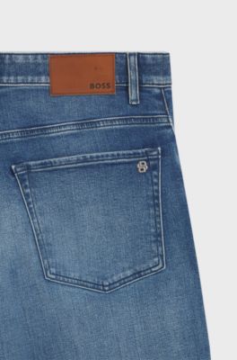 Maine regular-fit jeans in blue comfort-stretch denim, Blue