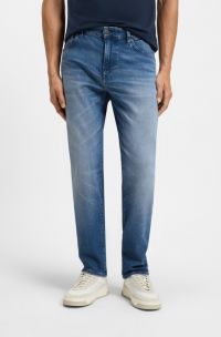 Maine regular-fit jeans in blue comfort-stretch denim, Blue