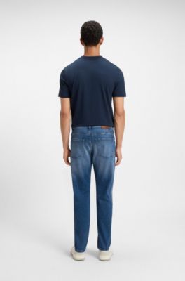 Maine regular-fit jeans in blue comfort-stretch denim, Blue