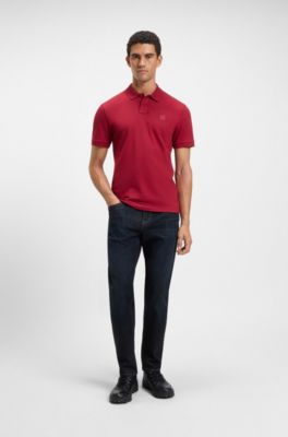 Maine regular-fit jeans in blue soft-motion denim, Dark Blue