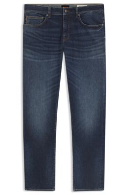 Jean Slim Delaware en denim bleu doux et confortable, Bleu fonc&eacute;
