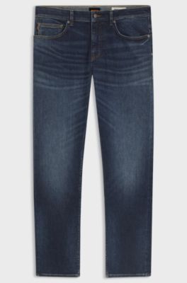 Delaware slim-fit jeans in blue soft-motion denim, Dark Blue