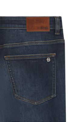 Jean Slim Delaware en denim bleu doux et confortable, Bleu fonc&eacute;