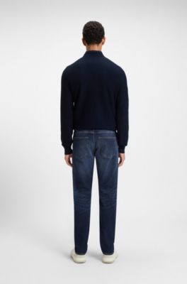 Delaware slim-fit jeans in blue soft-motion denim, Dark Blue