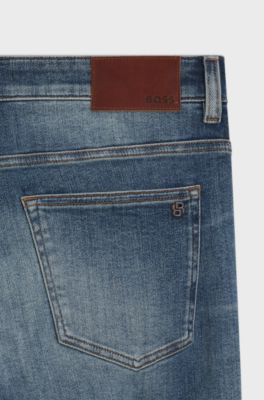 Delaware slim-fit jeans in blue soft-motion denim, Blue
