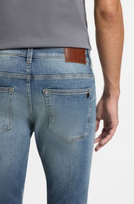 Delaware slim-fit jeans in blue soft-motion denim, Blue