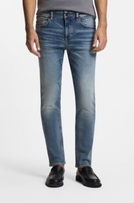 Delaware slim-fit jeans in blue soft-motion denim, Blue