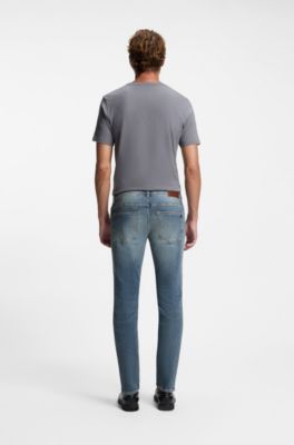 Delaware slim-fit jeans in blue soft-motion denim, Blue