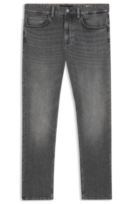 Slim-fit Delaware-jeans van grijs soft-motion denim, Grijs
