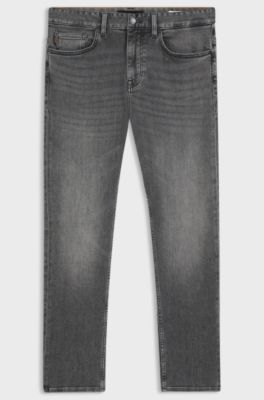 Delaware slim-fit jeans in grey soft-motion denim, Grey