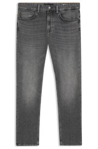 Delaware slim-fit jeans in grey soft-motion denim, Grey