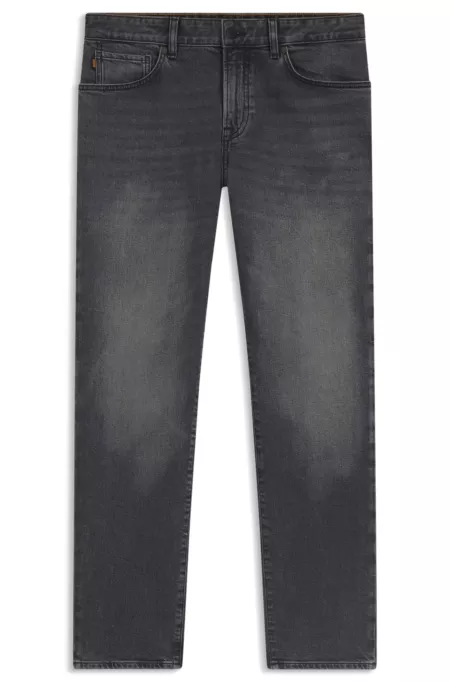 Maine regular-fit jeans in grey comfort-stretch denim