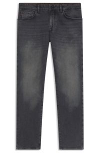 Maine regular-fit jeans in grey comfort-stretch denim, Dark Grey