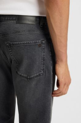 Maine regular-fit jeans in grey comfort-stretch denim, Dark Grey