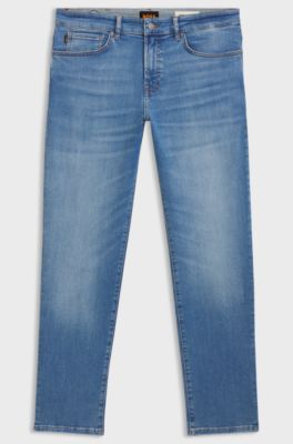 Maine regular-fit jeans in indigo stretch denim, Blue