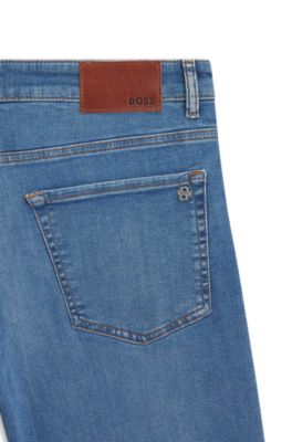 Maine regular-fit jeans in indigo stretch denim, Blue