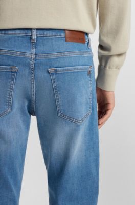 Maine regular-fit jeans in indigo stretch denim, Blue