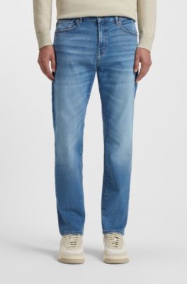 Maine regular-fit jeans in indigo stretch denim, Blue