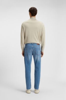 Maine regular-fit jeans in indigo stretch denim, Blue