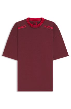 HUGO x RB cotton T-shirt with tipping and logos