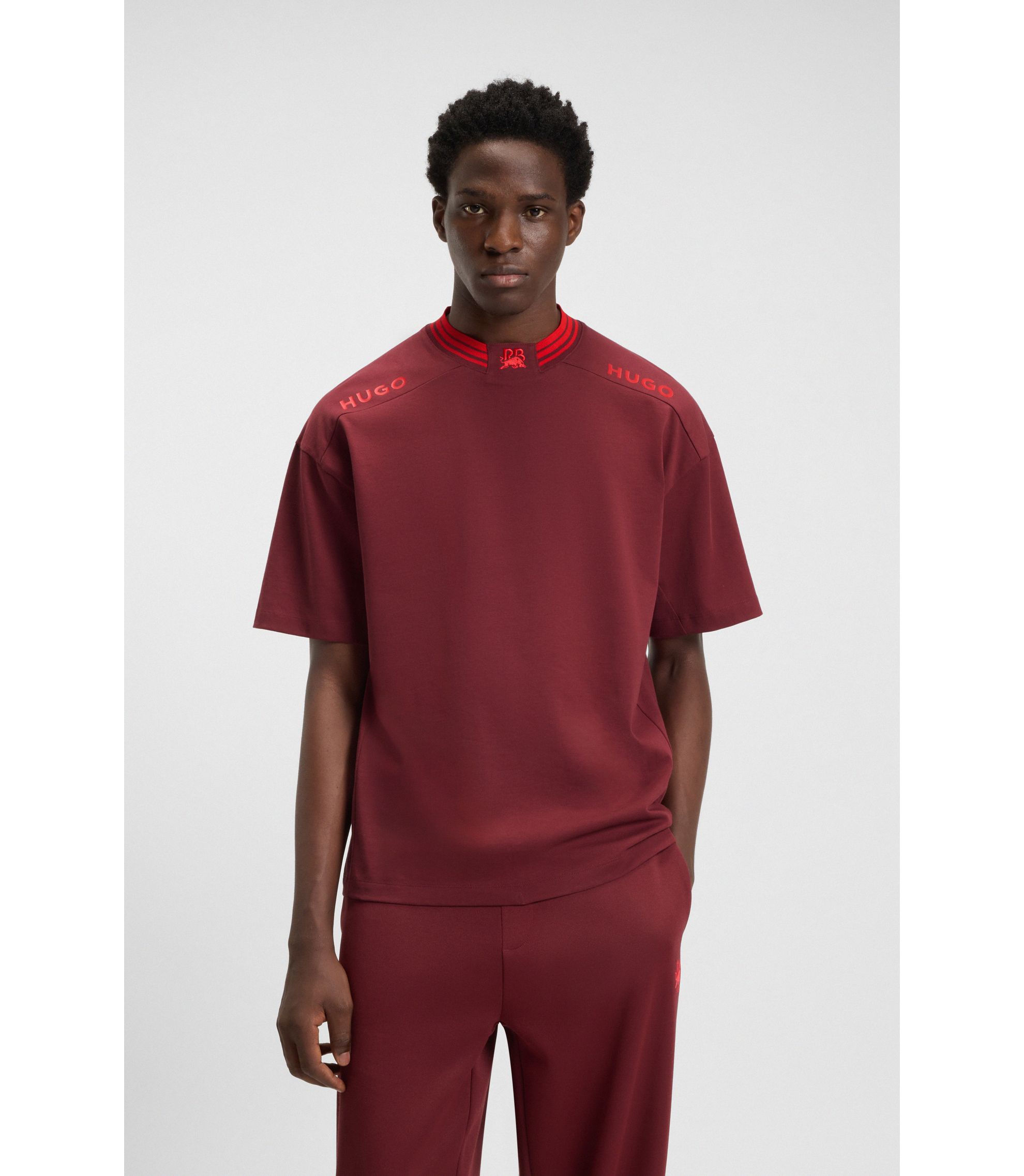 HUGO - HUGO x RB コットン Tシャツ ティッピング＆ロゴ