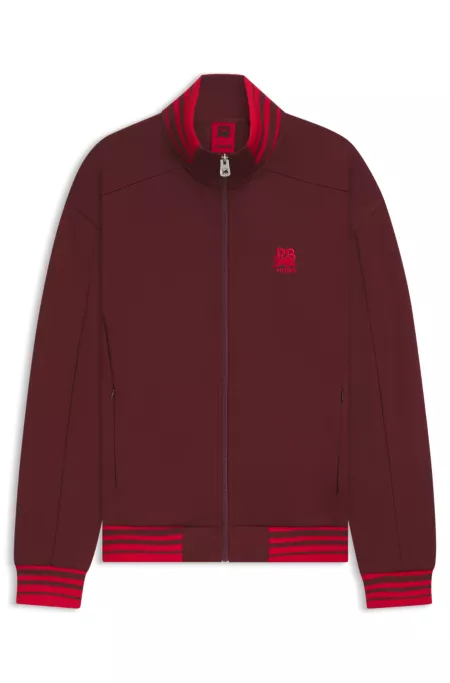 HUGO x RB zip-up sweatshirt with bull-graphic logo