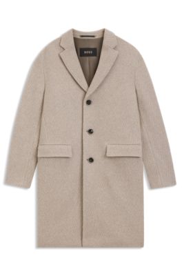 Formal coat in cashmere and virgin wool, Light Beige