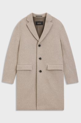 Formal coat in cashmere and virgin wool, Light Beige