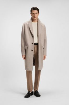 Formal coat in cashmere and virgin wool, Light Beige