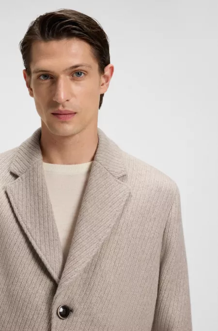 Formal coat in cashmere and virgin wool