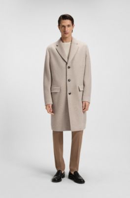 Formal coat in cashmere and virgin wool, Light Beige