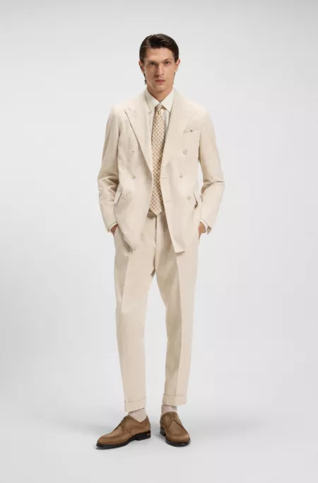 Relaxed-fit trousers in cotton-alpaca corduroy