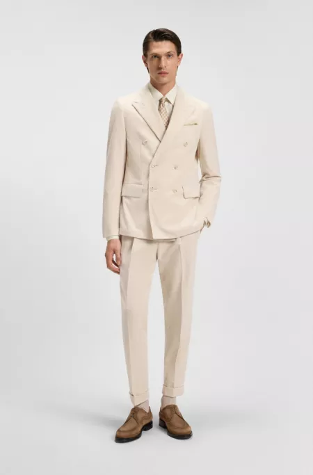 Slim-fit blazer in cotton-alpaca corduroy