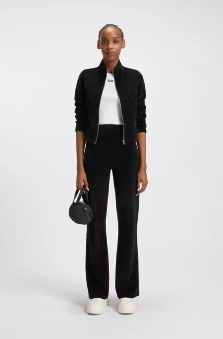 Pantalon Slim en velours de coton mélangé