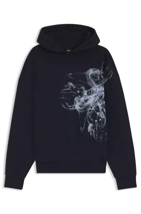 Cotton-terry hoodie with artwork