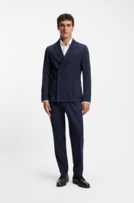 Cap-toe Derby shoes in grained leather, Black