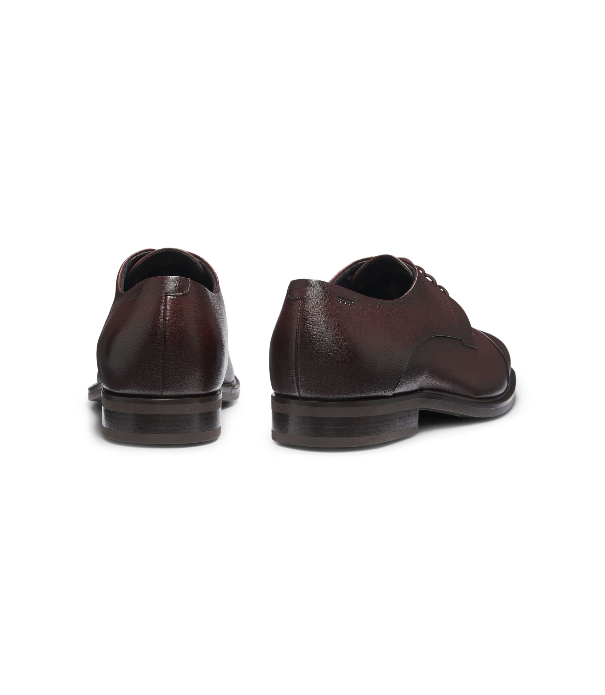 BOSS - キャップトゥ ダービーシューズ グレインレザー - ダークブラウン