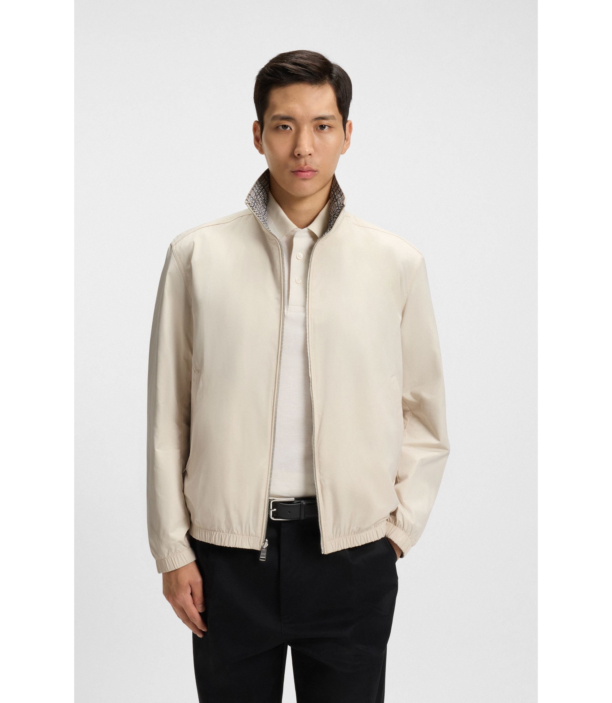 Wasserabweisende Wendejacke mit Karo-Muster