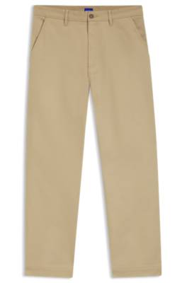 Hugo Baggy-fit trousers in stretch-cotton canvas casual byxor herr – bild 4