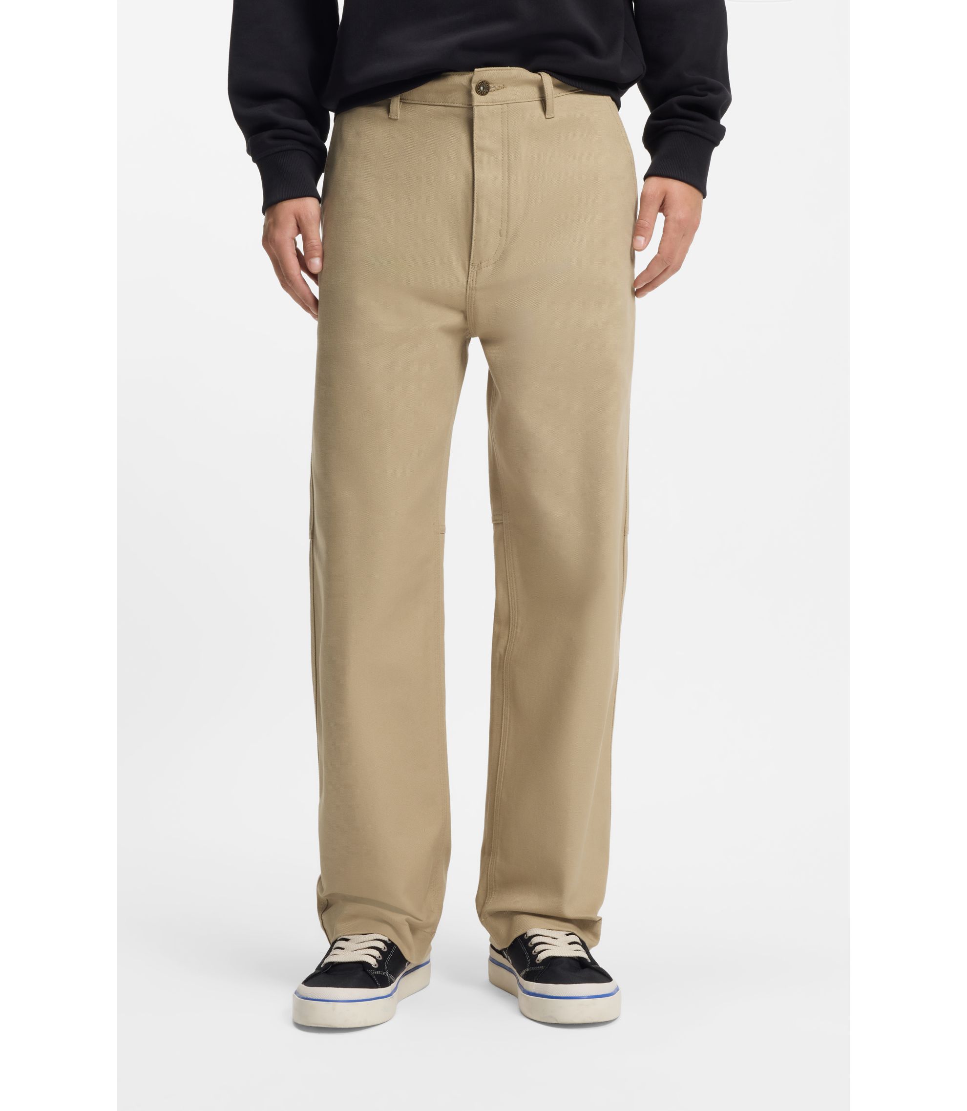 Baggy-Fit Hose aus Stretch-Baumwoll-Canvas