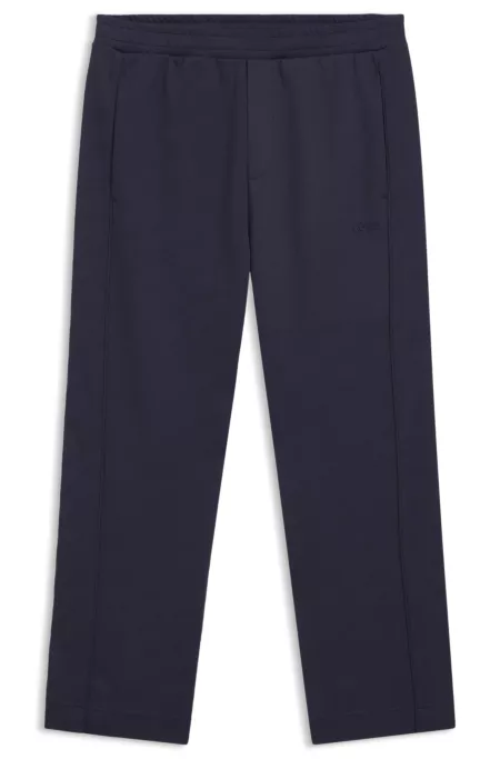 Regular-fit tracksuit bottoms with quilted jacquard