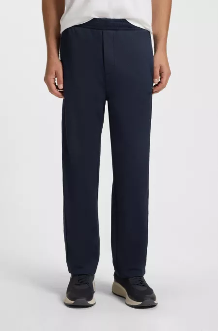 Regular-fit tracksuit bottoms with quilted jacquard