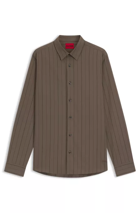 Relaxed-fit shirt in brushed cotton flannel