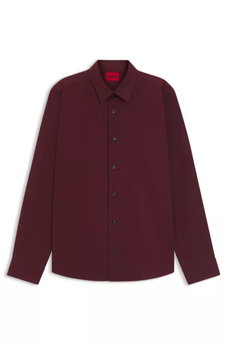 Relaxed-fit shirt in brushed cotton flannel