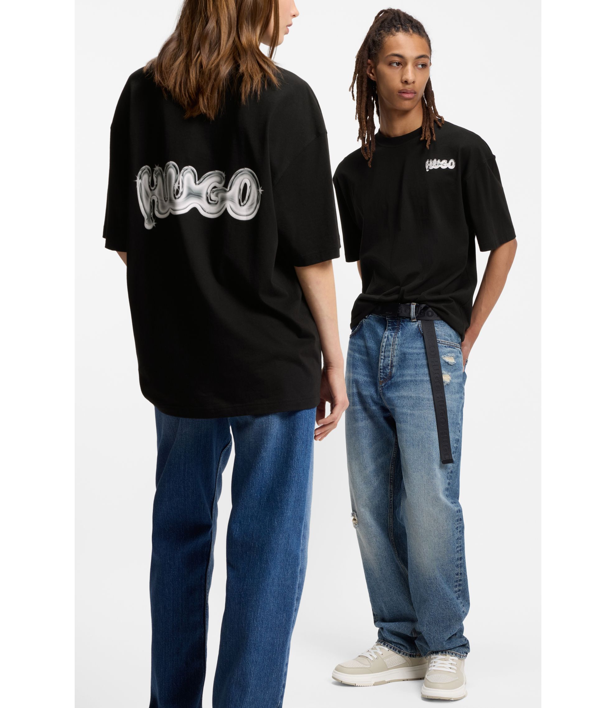 All-gender T-Shirt aus Baumwoll-Jersey mit Logo-Prints